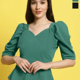 Metronaut Women Pack Of 2 Sweetheart Neck Top-picture-41