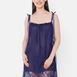 NOIRA Women Net Shoulder Straps Baby Doll-image-9