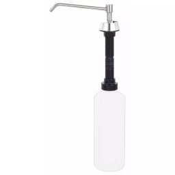 TOUGH GUY Soap Dispenser Manual Counter Liquid 1.2 L Refill Size Silver Polished Chrome, 54ZU86-picture-10