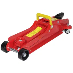 HYCO 2750 Kg (2.75 Ton) Aluminum Chassis Hydraulic Trolley Floor Jack with Increased Lift Height Red, HY87-1