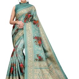 Lookmark Floral Art Silk Kanjeevaram Saree-picture-1