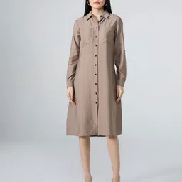 20Dresses Women Full Sleeves Shirt Midi Dress with Belt-picture-27