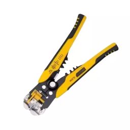 Deli Wire Stripper Alloy Steel Black & Yellow 20.32 cm (8 inch) with PVC Handle, DL2018-17