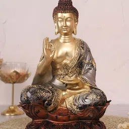 HOME 360 Gold-Toned Buddha Idol Showpiece-picture-48