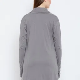 Hypernation Grey Solid Waterfall Shrug image 2