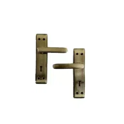 Screw Tight AZMPH004 17.78 cm (7 Inch) Brass and Iron Zinc Finish Door Handle Set-image-32