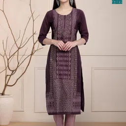Moda Rapido Women Ethnic Motifs Printed Floral Crepe Kurta-picture-22