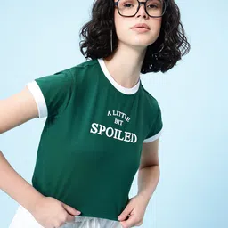 glitchez Contrast Edge Typo Print Crop Tee-image-9