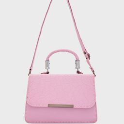Caprese Ciko Animal Textured Structured Satchel-image-10