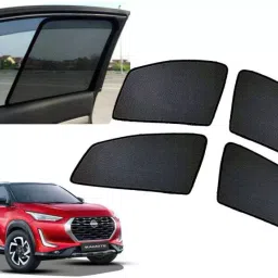 Auto Pearl Side Window Sun Shade Cover for Nissan Magnite (Black)-image-18