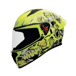 Studds N5 Yellow Medium (570 mm) Full Face Helmet, Thunder D10 Decor-image-48