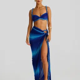 Bee Boe Coastal Muse Ombre Printed Maxi Pencil Skirt-image-71