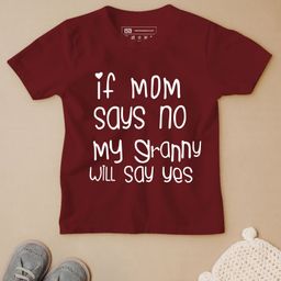 Be Awara Half Sleeves If Mom Says No Printed T Shirt - Maroon-image-53