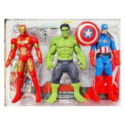 Akn Toys Avengers Fourth Edition Age of Ultron Action Figure Medium Set of 3 Multicolour - Height 18 cm-16