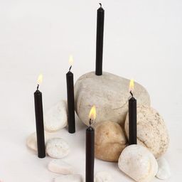 Parkash Candles Set of 20 Ritual Spell Unscented Chime Wax Candles - Black-image-60