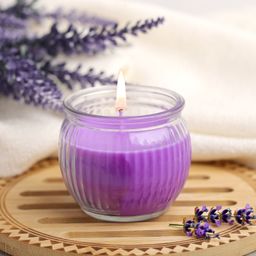 Iris Homefragrances Ribbed Jar candle- 110g - Fragrance Lavender(Set of 2)-image-20