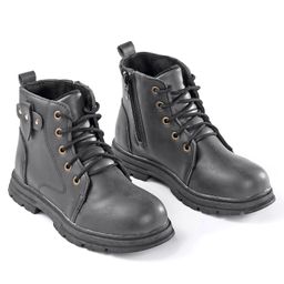 Pine Kids Winter Boots with Lace Up Closure -  Black-image-32
