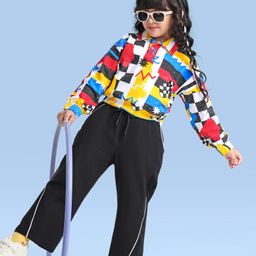 Ollington St. Cotton Knit Full Sleeves Printed Kangaroo Pocket Top & Track Pants Winter Wear Set - Black-picture-21