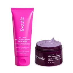 FoxTale Set Of 2 Oil & Acne Control Face Wash - 100 g & Skin Radiance Mask - 75 g-picture-31