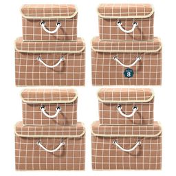 Kuber Industries Brown Set of 6 Reusable Drawer Organiser Organisers-65