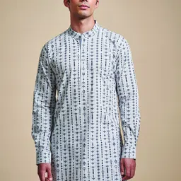 RR Blue Men Patchwork Kurta-picture-12