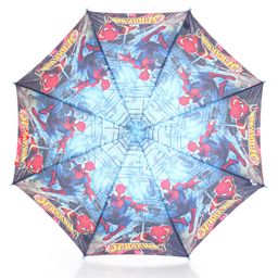 john's umbrellas John's Umbrella  Spiderman Print Straight Umbrella with J Curve Handle - Multicolor image 2