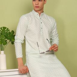 FUBAR Men Embellished Thread Work Kurta-picture-0