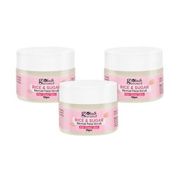 Globus naturals Set Of 3 Rice & Sugar Revival Face Scrub-50 gm Each-52