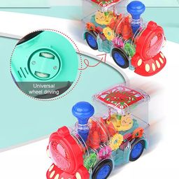 Vinmot Concept 360 Degree Rotating Transparent Musical Train Engine with 3D Flashing Lights image 5