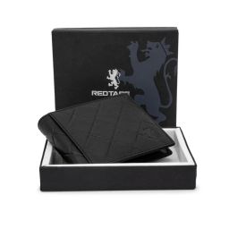 Red Tape Genuine Leather RFID Black Wallet-picture-3