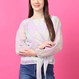 JAKANARY Print Georgette Top-54
