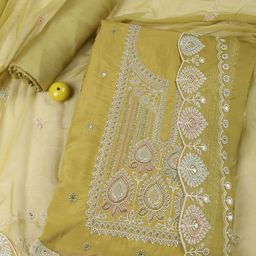 Meena Bazaar Floral Embroidered Beads And Stones Unstitched Dress Material-image-77