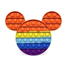 YK Kids 3-In-1 Mickey Face, Round Pop It Fidget Toy Set With Key Chain image 2