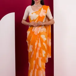 KCPC BANDHANI Yellow Pure Georgette Sarees-picture-20