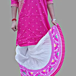 Jamdani Border Ready To wear Solid Mour Puccho Dhoti For Men-image-83
