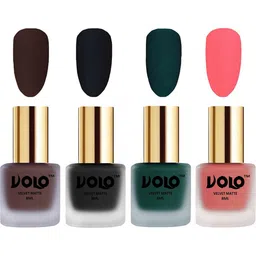 VOLO Set Of 4 Velvet Matte Nail Polish - 8 ml Each - 2 - 5 - 12 - 41-14