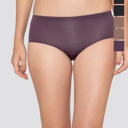 Kalyani Pack Of 6 Mid-Rise Seamless Hipster Briefs Cooper_S_BLK_BLK_DVL_DVL_BRW_BRW_P6-image-75