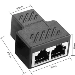 De-Ultimate Rj45 Splitter Adapter, Usb 1 to 2 Network Connector Dual Lan Ethernet Socket Lan Adapter image 4