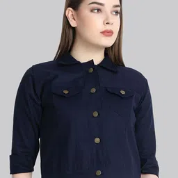 DIMPY GARMENTS Women Lightweight Denim Jacket-image-46