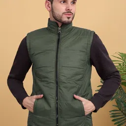 KLOTTHE Mock Collar Quilted Jacket-17