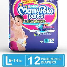 MamyPoko Extra Absorb Pant Style Diapers Large - 12 Pieces-image-54