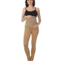 Kriti Maternity Solid Leggings - Beige-picture-27