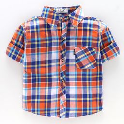 Kookie Kids Full Sleeves Checked Shirt - Multicolor-image-70