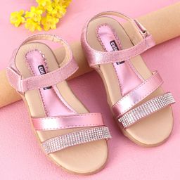 Cute Walk by Babyhug Sandals With Studded Band - Pink-image-26