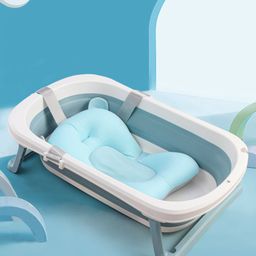 Babyhug Foldable Bathtub with Cushion - Blue-70