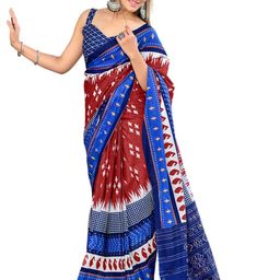 HMP Fashion Batik Ikat Saree-image-63