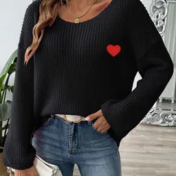 StyleCast Women Cable Knit Pullover with Applique Detail-picture-14