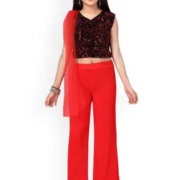 BAESD Embellished Top with Trousers & Dupatta-image-16
