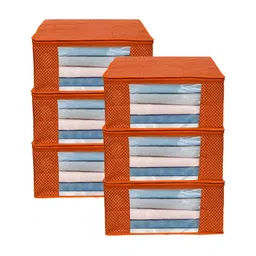 ANKIT INTERNATIONAL Orange Set of 6 Super Strong Multi-Utility Organisers-56