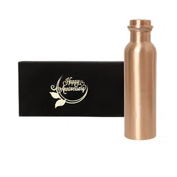 INTERNATIONAL GIFT Copper Water Bottle with Happy Anniversary Tag-image-54